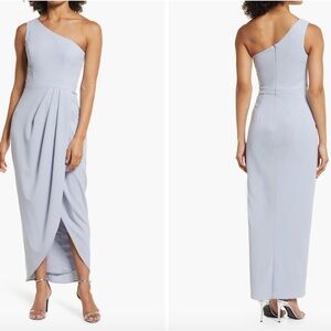 Xscape One Shoulder Scuba Midi Dress